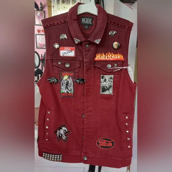 Hellraiser- custom RAGE Jacket- punk demon themed- PRICE FIRM - Picture 2 of 6